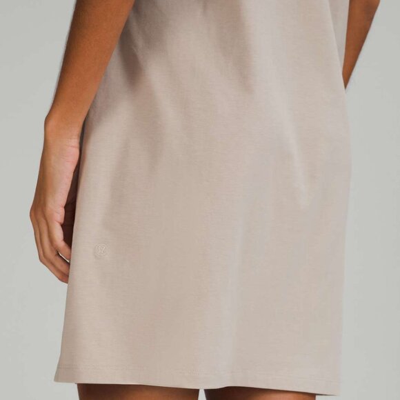 lululemon Classic Fit Cotton Blend Sleeveless Dress Beige Raw Linen Size 8 NWT - Picture 4 of 8